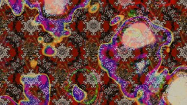 Şirin çiçek elementleri. Raster illüstrasyonu. Taslak desenli, modaya uygun kumaş deseni. Renkli Bahar Teması eskiz kalıbı. Düz Çiçek Elementleri Tasarımı.