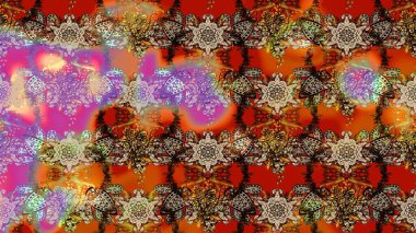 Suluboya çizim kalıbı. Dekorasyon ve tasarım için güzel bir desen. Moda baskısı. Çiçeğin suluboya çizimlerinin mükemmel deseni. Eski model. Raster illüstrasyonu.