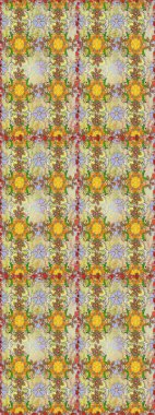 Tarafsız ve bej renklerde karalamalı çiçeklerle kusursuz çiçek deseni. Raster illüstrasyonu.