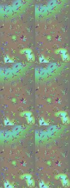 Suluboya çiçekli çiçek deseni. Raster illüstrasyonu. Gri ve bej renkli güzel tekstil.