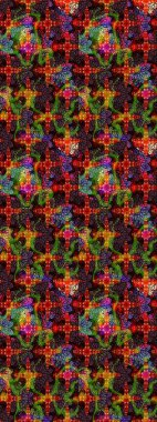 Raster illüstrasyonu. Güzel kumaş deseni. Küçük çiçekteki sevimli çiçek deseni. Güzel karalamalı çiçek deseni çiz..