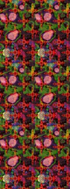 Kahverengi ve siyah renkli çiçekler. Raster illüstrasyonunda çiçek deseni çizimi.