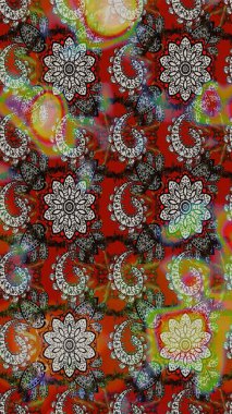 Gri ve kahverengi çiçekler. Eskiz arkaplan modeli. Suluboya, elle çizilmiş. Raster stoku.