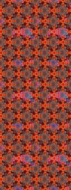 Dallı bahar çiçekleriyle desen, kahverengi renklerle çiçek siluetiyle desen. Raster deseni.