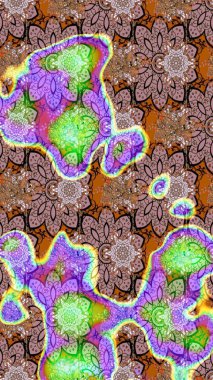 Raster stili kumaş deseni. Çiçekler suluboya çizim deseni.