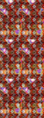 Küçük çiçekteki sevimli çiçek deseni. Kahverengi ve kırmızı renkte çiçekler.