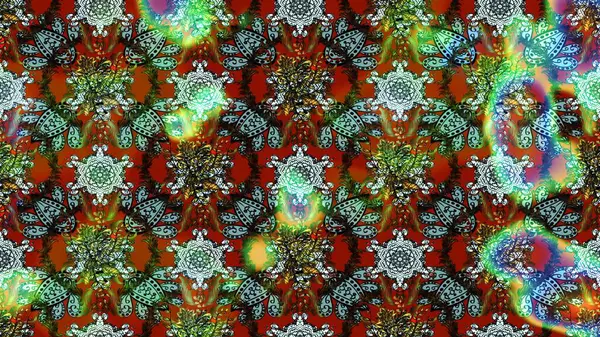 Kızılderili desenli desenli desenli şal deseni. Etnik Mandala süsü. Raster Henna dövme stili. Tekstil, tebrik kartı, boyama kitabı, telefon kılıfı baskısı için kullanılabilir.