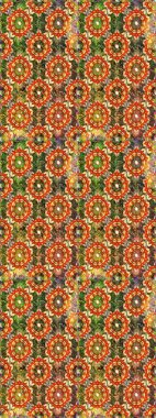 Damask pürüzsüz süsü. Geleneksel raster ve altın desen. Kahverengi ve turuncu renkler üzerinde klasik oryantal desen.