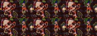 Raster illüstrasyonu. Çiçekli karalama şeklinde Raster çiçek deseni. Yumuşak, bahar çiçekleri kahverengi ve mor renklerde.