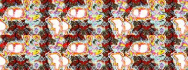 Kızılderili desenli desenli desenli şal deseni. Etnik Mandala süsü. Raster Henna dövme stili. Tekstil, tebrik kartı, boyama kitabı, telefon kılıfı baskısı için kullanılabilir.