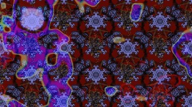 Gömlek, arka plan modelini çiz. Tropik çiçekler. Mor ve kahverengi renkte çiçekler.