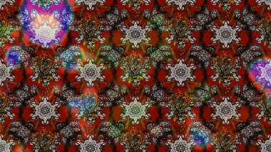 Güzel kumaş deseni. Raster illüstrasyonu. Hoş bir çiçek geçmişi var. Küçük çiçekte çizim deseni.