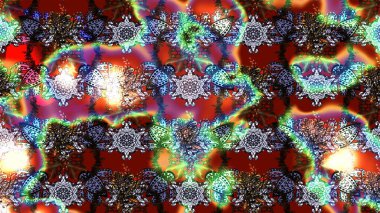 Çiçeksel elementlerle süslenmiş zarif raster dokusu. Küçük çiçekte hoş bir çiçek deseni var. Parlak çiçekli kırmızı ve nötr renkler üzerine soyut çizim deseni.