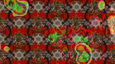 Sketch Colour Spring Theme eskiz kalıbı. Sevimli çiçek raster deseni. Kırmızı ve kahverengi renkte çiçekler. Düz Çiçek Elementleri Tasarımı.