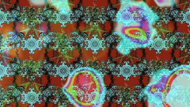 Mavi ve kahverengi renkli güzel çiçekli eskiz deseni, suluboya çiçek deseni, duvar kağıdı, kart ya da kumaş için fayanslı. Raster..