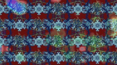 Renkli Bahar Teması eskiz kalıbı. Sevimli çiçek raster deseni. Düz Çiçek Elementleri Tasarımı. Mavi ve kırmızı renkte çiçekler.