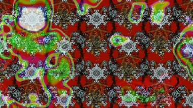 Küçük çiçekte güzel bir desen. Çiçekli yaz çiçekleri. Robot resim. Motley illüstrasyonu. Moda baskıları için zarif bir şablon. Küçük renkli çiçekler..