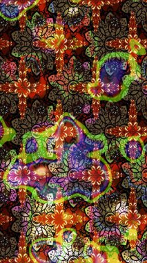 Yapraklı çizim şekli. Tekstil için figür. Poster ya da kapak için arka plan. Davetiye ve kartpostal tasarımı için dekoratif çiçek unsurları. Sevimli zarif çiçekler Raster illüstrasyonu.