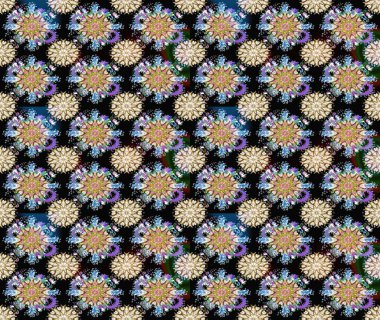 Küçük çiçekteki sevimli çiçek deseni. Birçok siyah ve nötr soyut çiçekli tropikal desenler. Varicoloblack ve nötr raster pürüzsüz çizim.