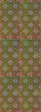 Millefleur 'lar. Küçük kahverengi ve yeşil renkte güzel bir besin torbası deseni, çiçekler. Tekstil, kumaş, kapaklar, duvar kağıtları, baskı, naylon, yapıştırma, örgü, dekupaj için çiçeksiz arkaplan