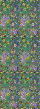 Raster illüstrasyonu. Çiçek deseni. Şatafatlı bahar bahçesi dokusu. Çiçeksiz arkaplan.