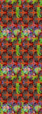 Kahverengi ve kırmızı renkler. Yaz çiçekleri teması. El çizimi, soyut ve süslü elementler. Suluboya resim taklit Raster çizimi. Klasik çiçekler..