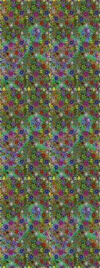 Renkli Bahar Temalı Kusursuz Arkaplan. Raster illüstrasyonu. Asya tekstil tarzında. Güzel kumaş deseni. Düz Çiçek Elementleri Tasarımı. Kusursuz çiçek deseni.