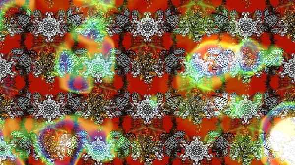 Gri ve kahverengi renkli şirin çiçekler. Moda baskısı, albüm, ambalaj kağıdı ve duvar kağıdı için zarif dekoratif süslemeler. Raster illüstrasyonu. Küçük çiçekli basit bir çiçek çizimi..