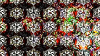 Yumuşak, bahar çiçekleri siyah renklerde. Raster illüstrasyonu. Raster deseni. Patlayan çiçekler soyut yerleştirilmiş.