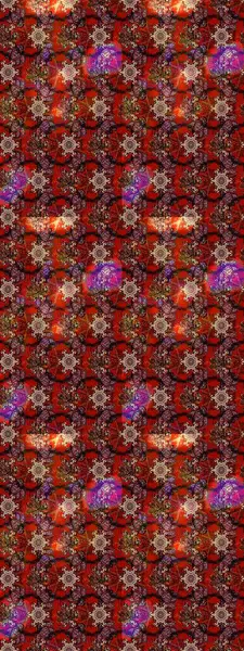 Raster illüstrasyonundaki çiçek desenli çizim. Kahverengi ve kırmızı renkte çiçekler. Düz Çiçek Elementleri Tasarımı. Renkli Yaz Teması çizim şablonu.