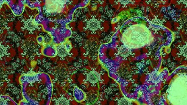 Yeşil ve kahverengi renkte çiçekler olan bir çiçek deseni çiz. Suluboya tarzında yeşil ve kahverengi renkte çiçekler.