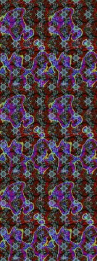 El çizimi Raster çizimi. Parlak elementlerin. Çizim çiçek deseni duvar kağıdı, web sitesi arkaplanı, paket kağıdı, davetiye, broşür, pankart veya web sitesi için kullanılabilir.