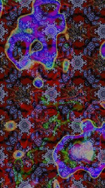 Raster. Eskiz geçmişi. Raster illüstrasyonu. Tomurcukları çiçek olan sevimli bir çiçek deseni. Eski usul. Kumaş, tekstil ve duvar kağıdı baskısı için..