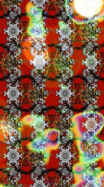 Hint çiçek liyada madalyon deseni. Etnik Mandala süsü. Tekstil, tebrik kartı, boyama kitabı, telefon kılıfı baskı için kullanılabilir. Raster Kına dövme tarzı.