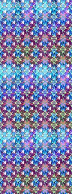 Raster illüstrasyonu. Çizim çiçek deseni duvar kâğıdı olarak kullanılabilir. Mavi renkte çiçekler.