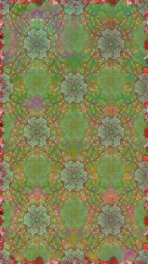 Çiçekleri, deniz kabukları, mandalaları ve suluboya efektleriyle donanma geçmişi. Kusursuz etnik tasarım. Yatak çarşafları, ceket, paket tasarımı, kumaş ve moda kavramları için tekstil baskısı.