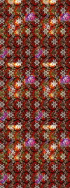 Süslü kumaş deseni. Raster illüstrasyonundaki çiçek desenli çizim. Düz Çiçek Elementleri Tasarımı. Renkli Bahar Teması çizim şablonu.