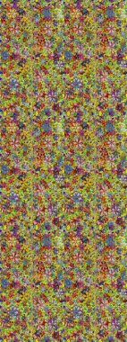 Raster illüstrasyonu. Küçük çiçekli şirin bir desen. Çiçek ve yapraklı çiçek deseni.