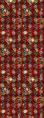 Raster deseni. Organik elementler. Suluboya etkisi. Botanik çizim deseni.