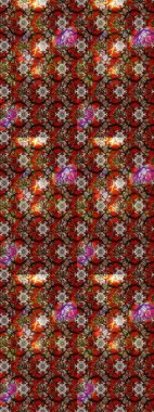 Süslü kumaş deseni. Raster illüstrasyonundaki çiçek desenli çizim. Düz Çiçek Elementleri Tasarımı. Renkli Bahar Teması çizim şablonu.