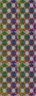 Renkli Bahar Temalı Kusursuz Arkaplan. Raster illüstrasyonunda kusursuz çiçek deseni. Gri ve kahverengi renkli çiçekler. Düz Çiçek Elementleri Tasarımı.