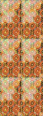 Klasik klasik klasik arka plan. Turuncu ve kahverengi renklerde altın elementlerle kusursuz desen. Geleneksel oryantasyon süsü. Klasik raster altın pürüzsüz desen.