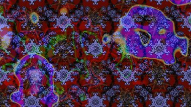 Raster - stok. Kahverengi ve menekşe çiçekli eskiz deseni, suluboya çiçek deseni, şirin çiçek, duvar kağıdı, kart veya kumaş için fayanslı.