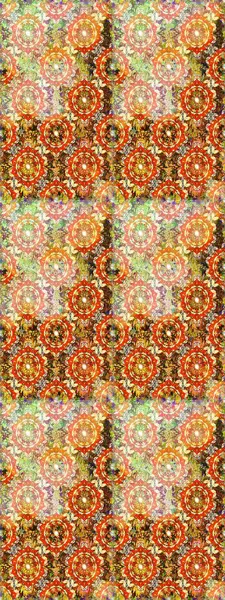 Klasik klasik klasik arka plan. Turuncu ve kahverengi renklerde altın elementlerle kusursuz desen. Geleneksel oryantasyon süsü. Klasik raster altın pürüzsüz desen.