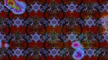 Küçük çiçekteki sevimli çiçek deseni. Robot resim. Raster illüstrasyonu.