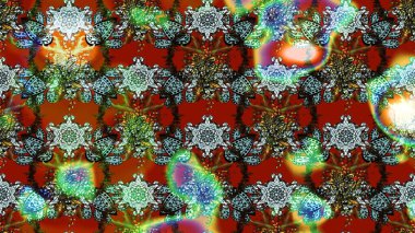 Raster - stok. Kahverengi ve yeşil çiçekli eskiz deseni, suluboya çiçek deseni, sevimli çiçek, duvar kağıdı, kart veya kumaş için fayanslı.