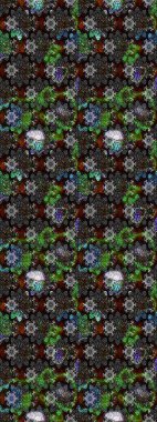 Küçük çiçekteki sevimli çiçek deseni. Gri renkte yaz çiçekleri. Raster deseni. Raster illüstrasyonu.