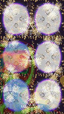 Tarafsız renklerde parlak çiçekli halı eşkali..