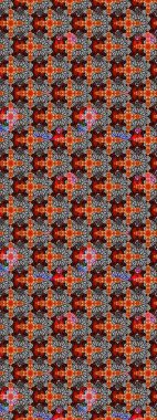 Miles Fleur, süslü püslü bir süs. Eski usul. Kumaş, tekstil, duvar kağıdı baskısı için. Raster illüstrasyonu. Eskiz geçmişi. Tomurcukları papatya çiçekleri olan sevimli bir çiçek deseni..