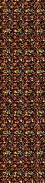 Raster düz çiçek çizim deseni. Hediye ambalaj kağıdı, tebrik kartları, posterler ve pankart tasarımı. Kahverengi ve siyah renkte çiçekler.